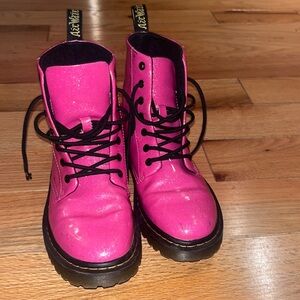 Women’s Pink Glitter Dr. Marten